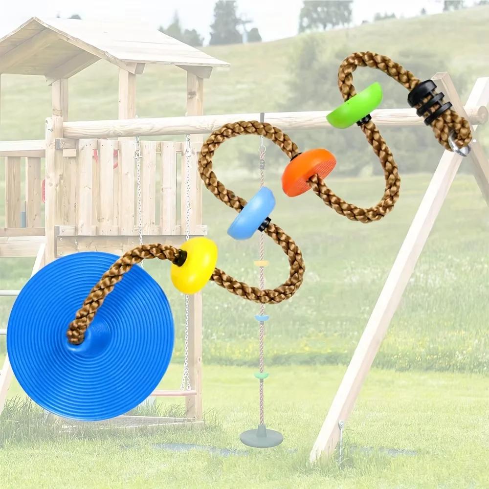 Kids' Climbing Rope Ladder Colorful Climbing Stones Indoor Outdoor Backyard Playground Children's Sensory Integration Training