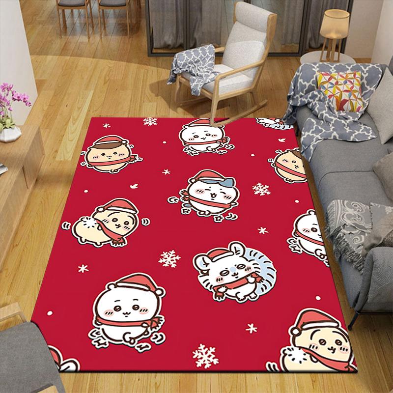 1Pc Christmas Cute Characters Rug, Office Carpet Indoor Outdoor Doormat, Non-Slip Soft, Living Room, Christmas Halloween Gift M929332