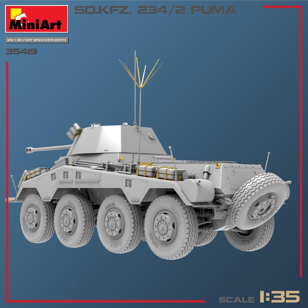 MiniArt 1/35 German Sd.Kfz.234/2 Plastic Model Kit MA35419