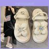 Stylish Summer Platform Sandals For Women Featuring Sweet Floral Design And Open Toe Comfort