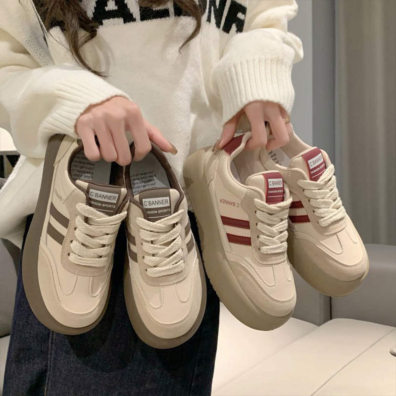 Dexun Shoes Women's Shoes Autumn New Versatile Niche Retro Sports Casual Non-slip Forrest Gump Board Shoes