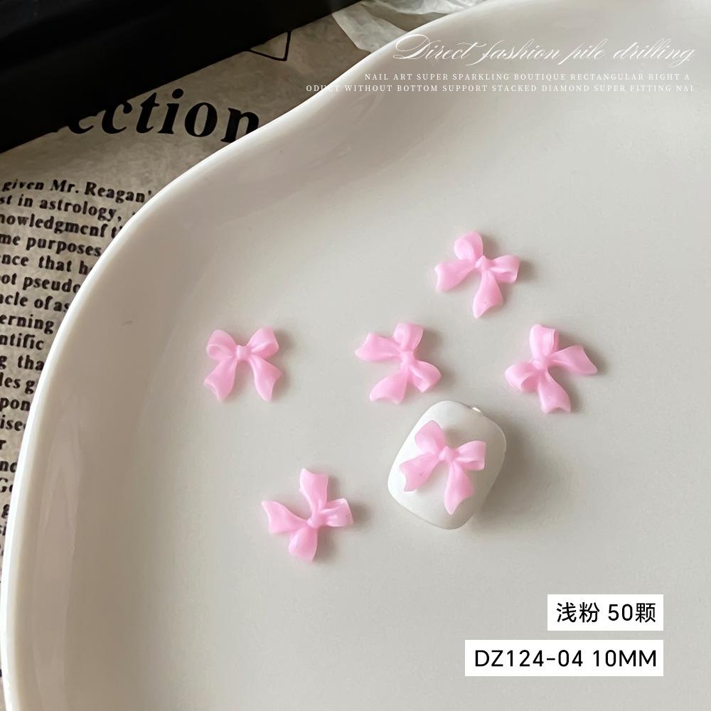 Internet Celebrity Hot Bow Nail Accessories Japanese Sweet Simple Three-dimensional Ribbon DIY
