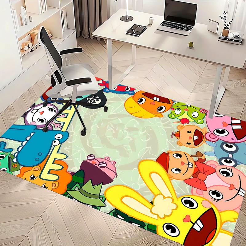 Happy Tree Friends3 Printed Absorbent Washable Carpet, Non-Slip Bathroom Mats, Kitchen Rugs, Yoga Mat,Living Room Entrance, Camping Picnic Rugs