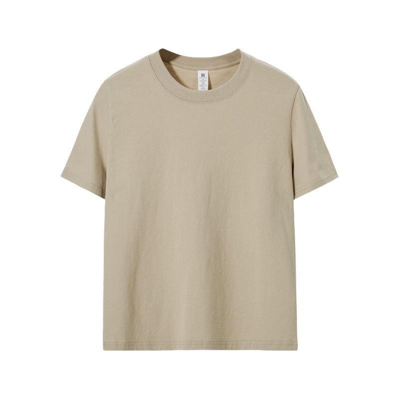 2025 Unisex Heavyweight Pure Cotton White Short Sleeve Basic T-Shirt - Trendy Summer Style