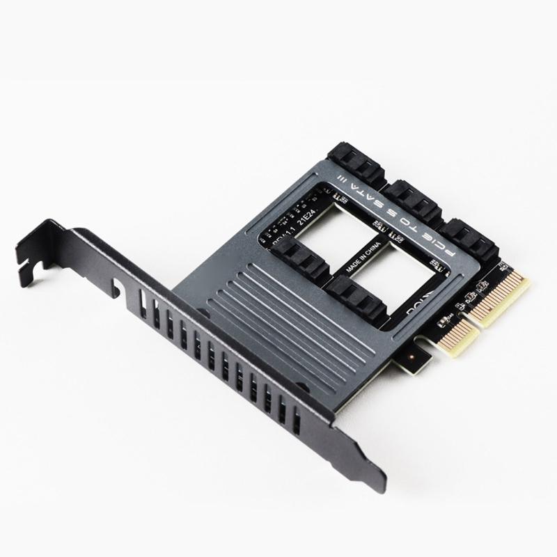 PCI-E 4X to 3.0 pansion Card 5 Full Speed Ports 6Gbps Transfer pansion Hard Drive for Win7 / 8/10 / Linux