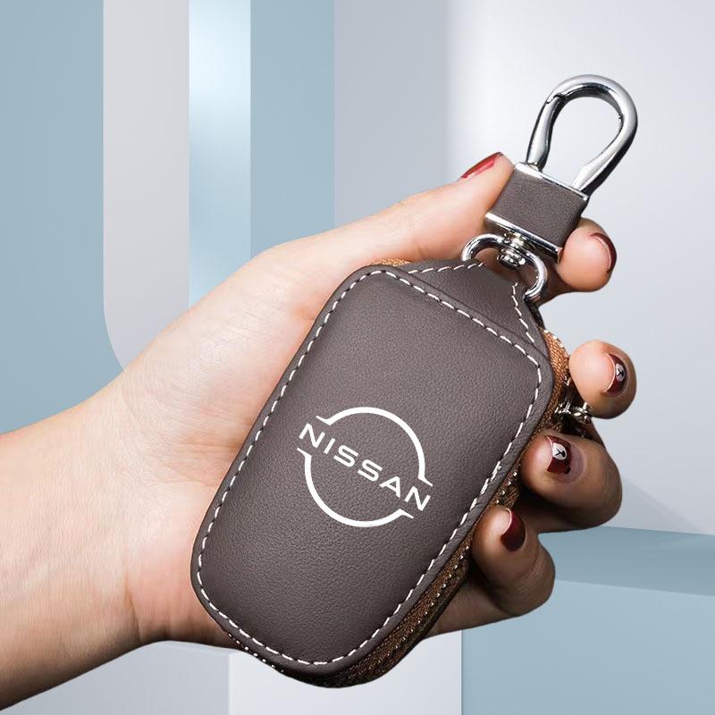 Yxkpz10 Portachiavi per Auto Borsa Organizer con Zip per Custode Custodia Chiavi per Nissan Qashqai Juke Micra X-Trail Sentra Patrol Accessori Auto