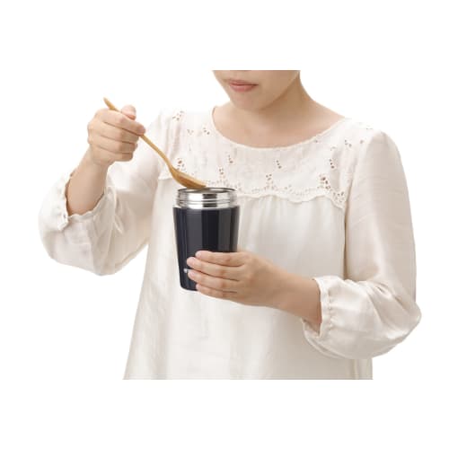 Tiger Vacuum Insulated Soup Jar, 380ml Capacity, Insulated Lunch Box, Wide Mouth, Round Bottom, Indigo Blue, MCL-B038-AI