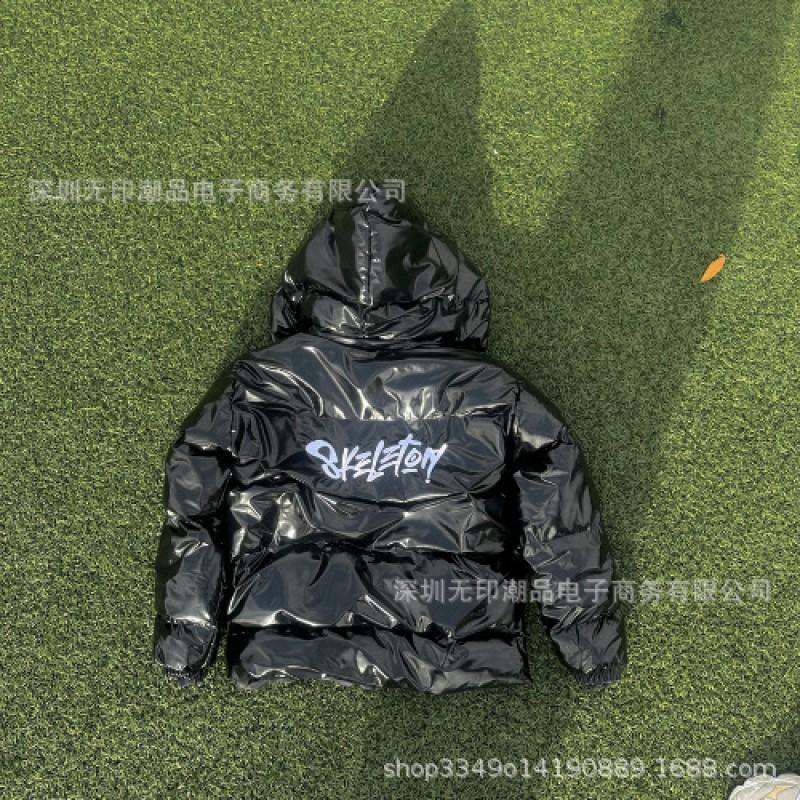 Y2K Street Style Winter Heavyweight 3D Embroidered Hooded Cotton Jacket Women