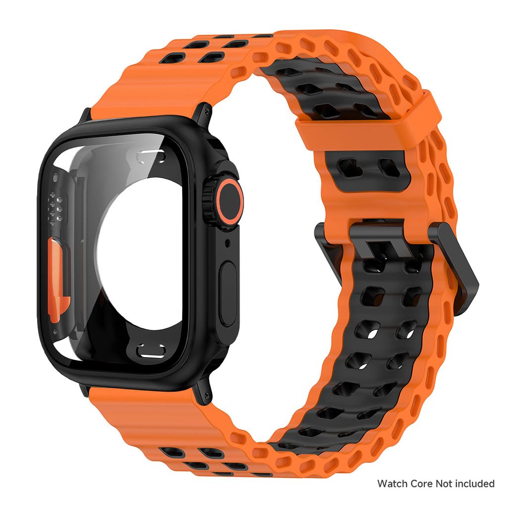 Silicone Strap+Change to Ultra Case For Apple Watch 11 10 42/46mm Protective Cover for iwatch Series 9 8 7 6 se54 40/41/44/45mm