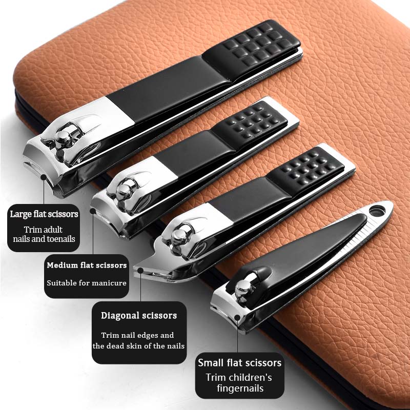 7-24-teiliges Maniküre-Werkzeugset Edelstahl Nagelhautzange Schneider-Set Professionelle Nagelknipser Pediküre Nagelkunst Pflege-Werkzeuge