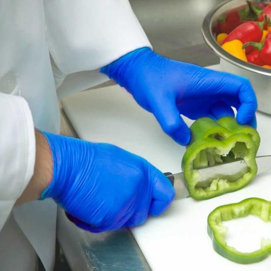 50Pcs Disposable Nitrile Gloves Powder Free Latex Work Gloves Stretchable Puncture Resistant Protective Safety