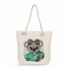 Koala print thick rope single-shoulder beach bag 7265
