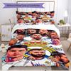 3pcs Duvet Cover Set (1*Duvet Cover + 2*Pillowcase, Without Core), football club Print Soft All‑Season Bedding Set, Home Bedroom Decor Gift