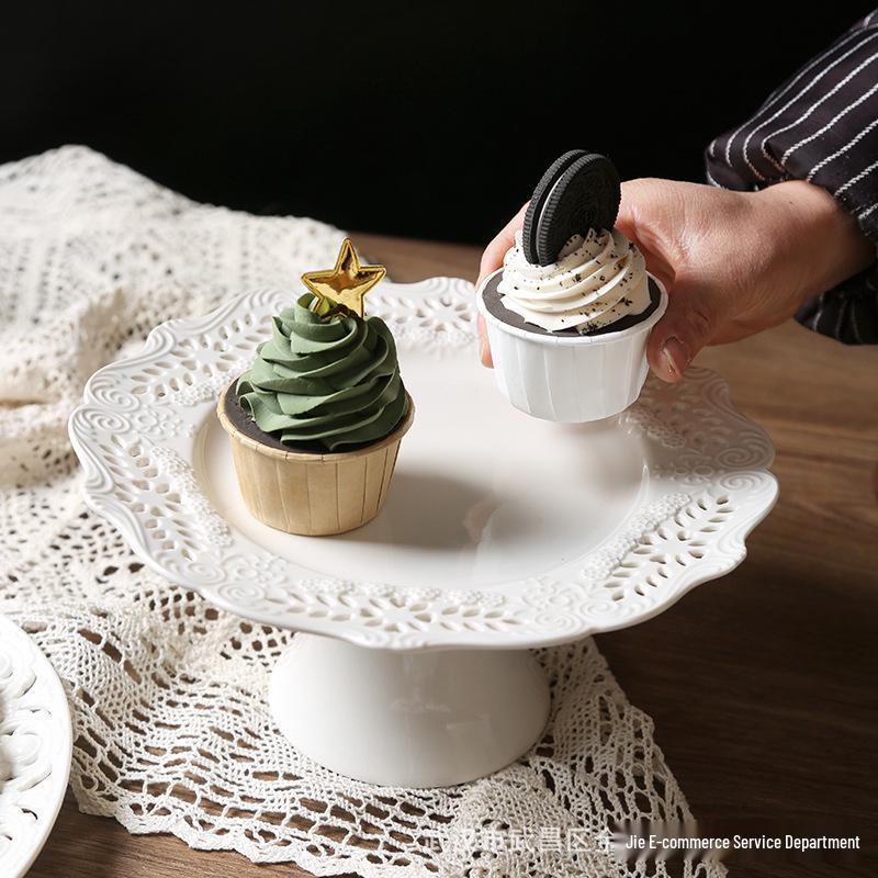 Embossed French Dessert Plate - Afternoon Tea & Western Food