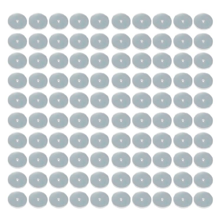 Pack of 100 Clear Disc Pads Set Earrings Back Stopper Earlobe Support Patches