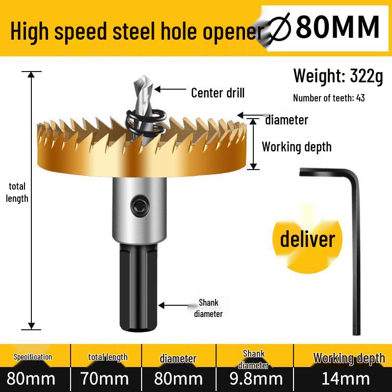Hochgeschwindigkeits-Lochsäge aus Edelstahl & Metall-Aufbohrbohrer
