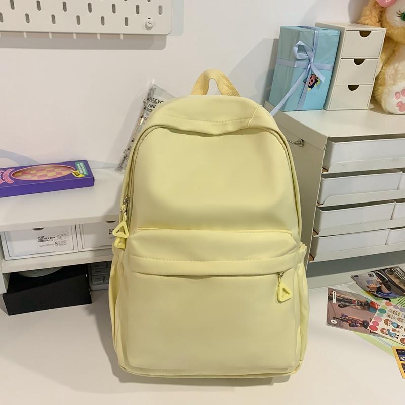 Сплошной цвет Студенческая сумка Женский рюкзак для кампуса Маленький рюкзак — фото 12