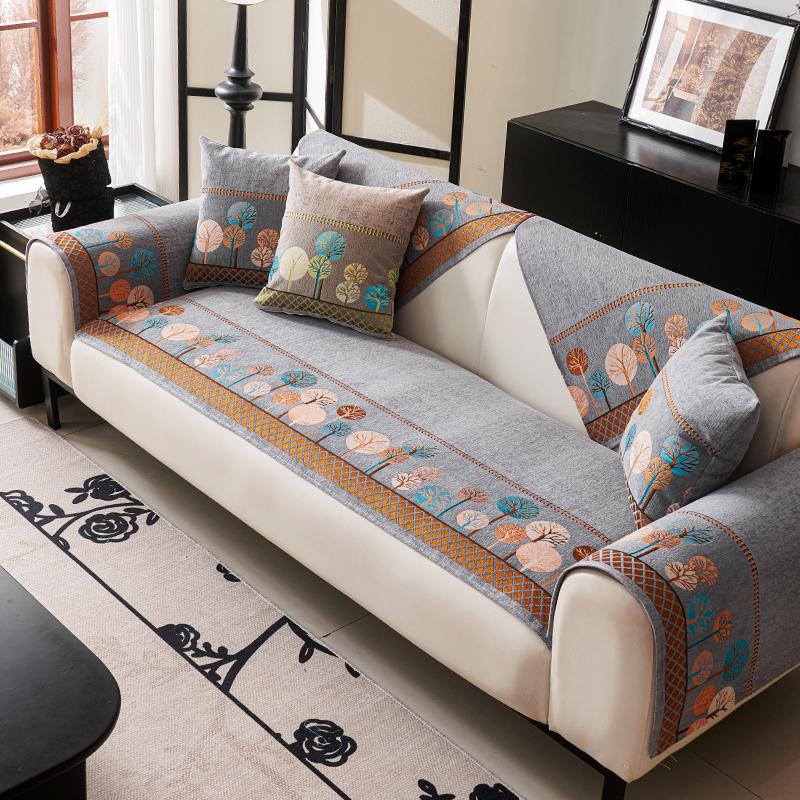 

1 шт. подушка для дивана шенилл простая и современная, украшение для гостиной и спальни, защитная ткань-чехол для дивана 70*70cm серый