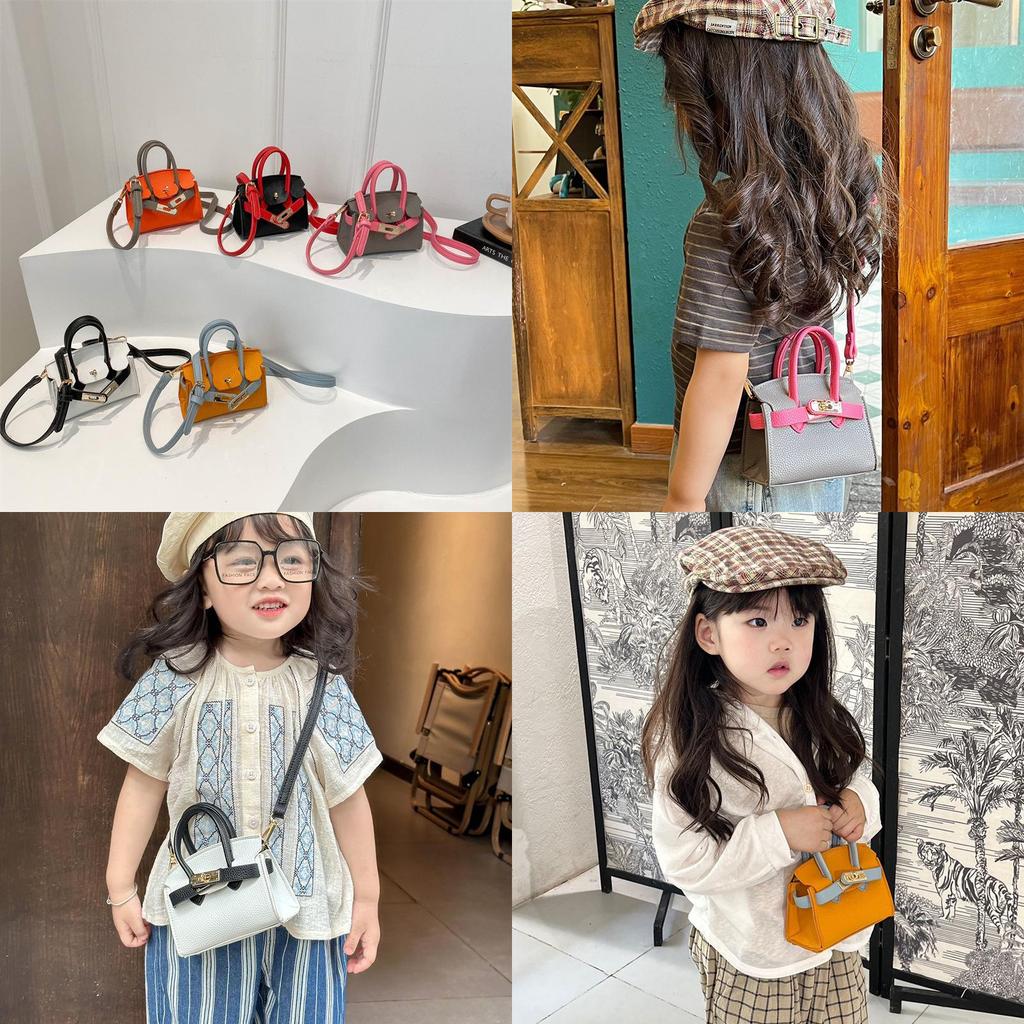 Stylish Mini Shoulder Bag For Kids Chic Solid Color Crossbody Bag For Summer Fun