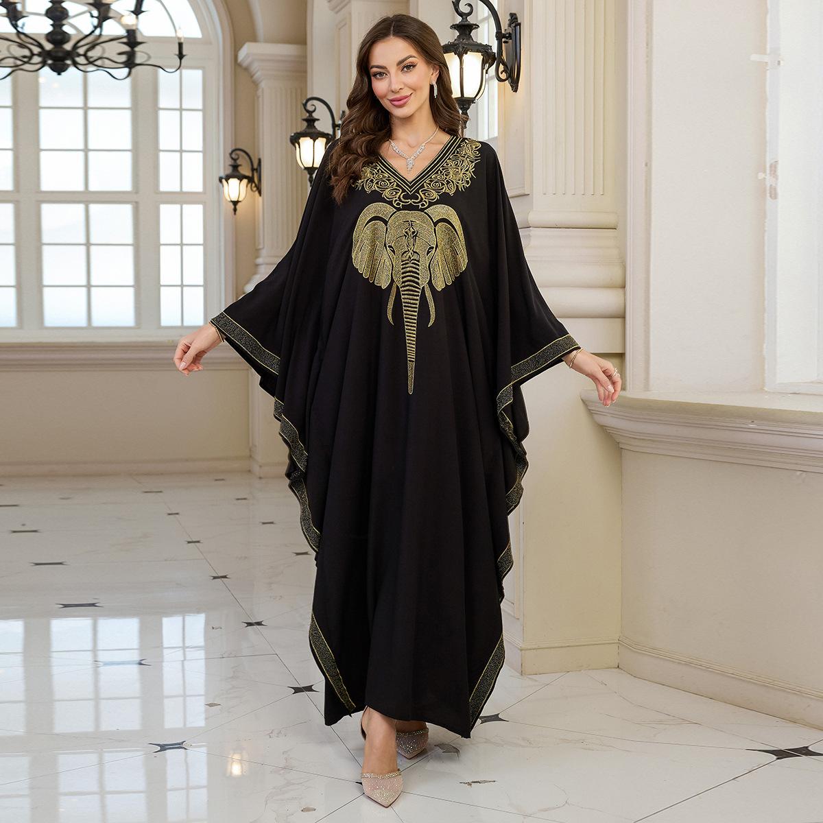 

Женская мода весна осень длинный рукав V-образный вырез свободная талия повседневные платья Size: One Size