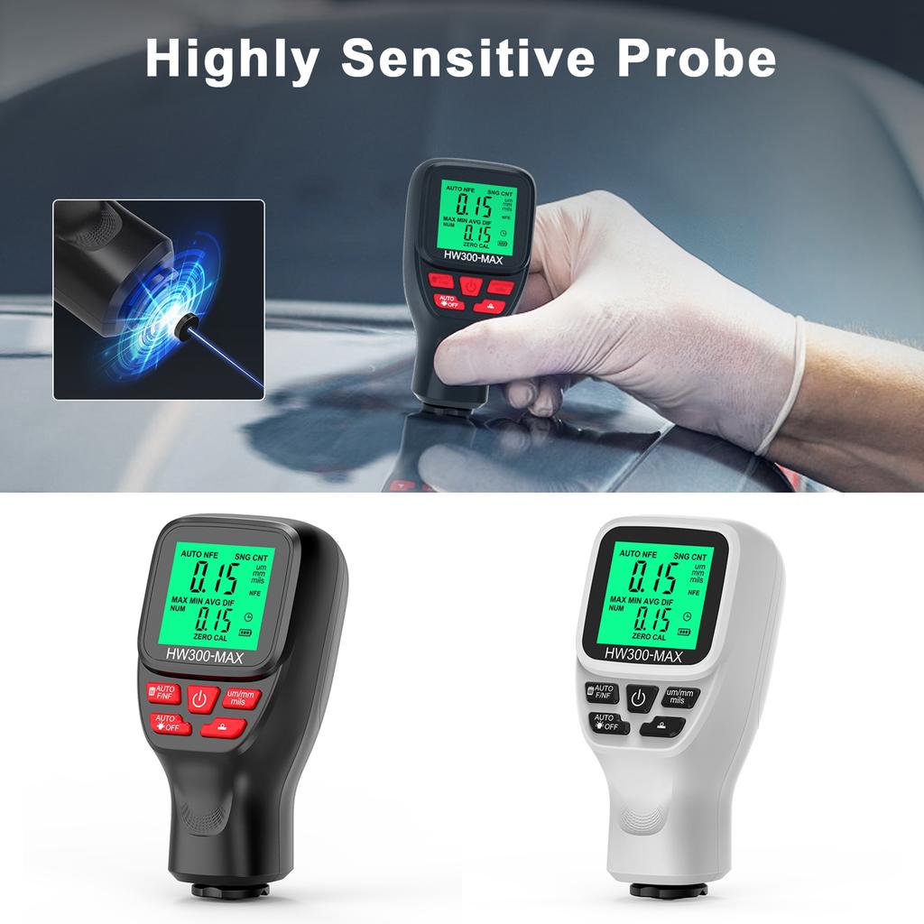 Coating Thickness Gauge Car Paint Thickness Gauge Measuring Metal Plating and Coating Thickness with Unit Conversion