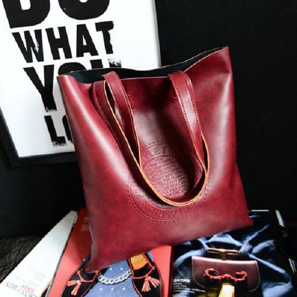 Harajuku Themed Waterproof Pu Tote With Embossed Design For Urban Casual And Travel