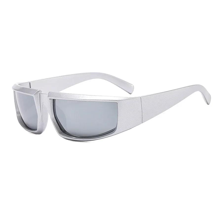 Fashion Sports Y2K Sunglasses Women Punk Goggle Brand Designer Sun Glasses Men Silver Shades UV400 Eyewear