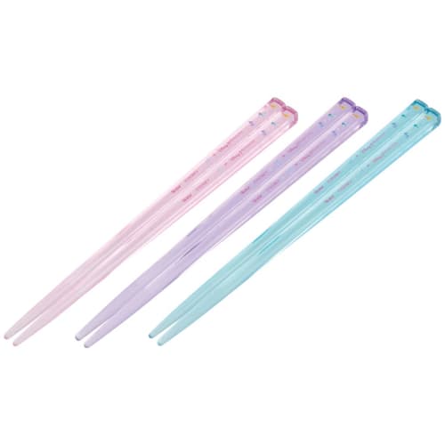 Skater Acrylic Clear Chopsticks 16.5cm Set of 3 Disney Princess Made In Japan AA2T-A