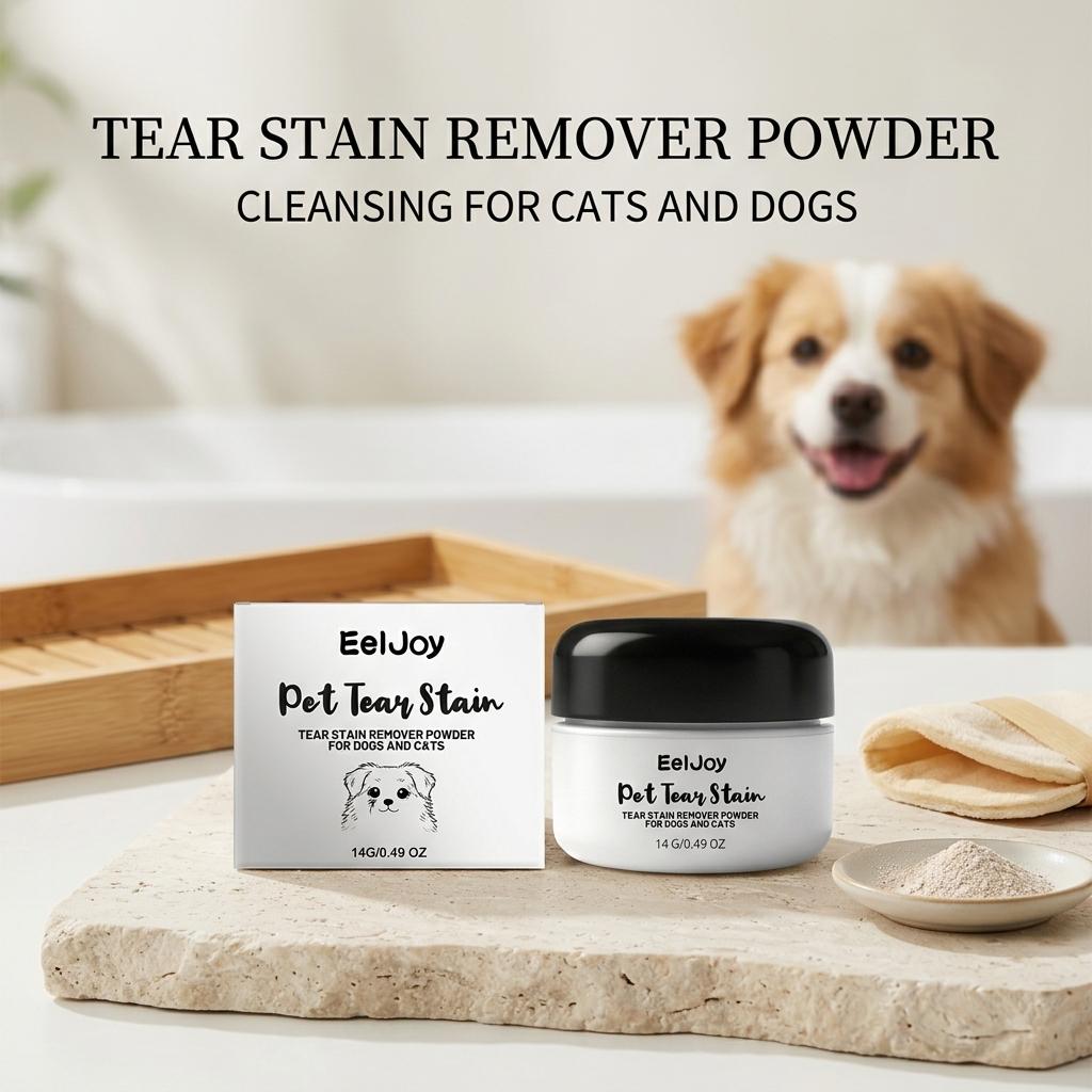 Pet Tear Stain Remover Powder For Dogs Eye Cleaning And Moisturizing Care With Gentle Formula 14g