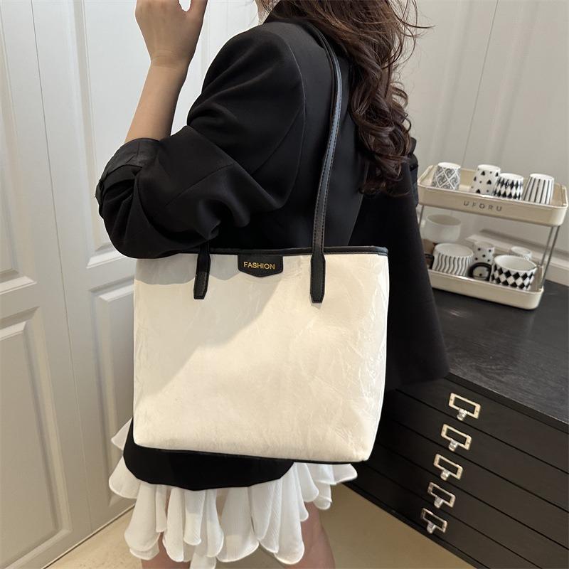 Beautiful Casual Large-capacity Portable Tote Bag, Popular Solid Color In Summer, Daily Shoulder Underarm Bag for Women