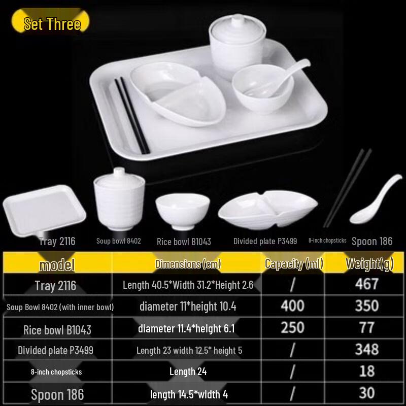 Qianxing Melamine Serving Tray and Fruit Plate Set