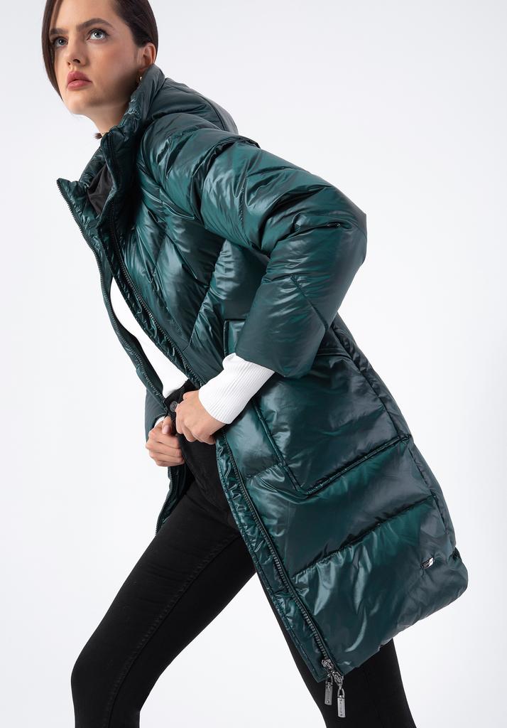 Wittchen Women's Green Nylon Hooded Down Coat