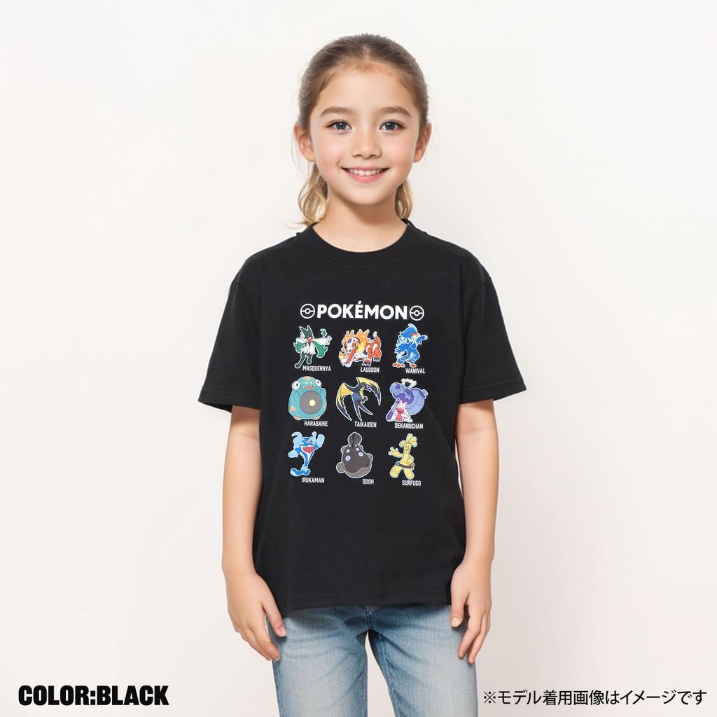 Fineplus Pokémon Paldea Pokédex Short Sleeve T-Shirt, Moisture-Wicking, Quick-Drying, Antibacterial, Odor-Resistant, and Mosquito Repellent
