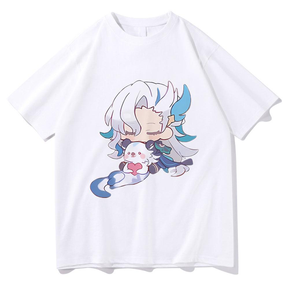 Genshin Impact Neuvillette T Shirt Fashion Unisex Harajuku Funny Kawaii TShirt Unisex High Quality Anime Casual Cotton Tees Shirts