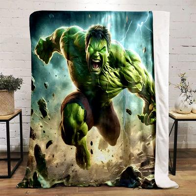 Green Hero Rage Action Scene Print Blanket Soft and Cozy Perfect for the Living Room Bed Sofa or a Nap,gift