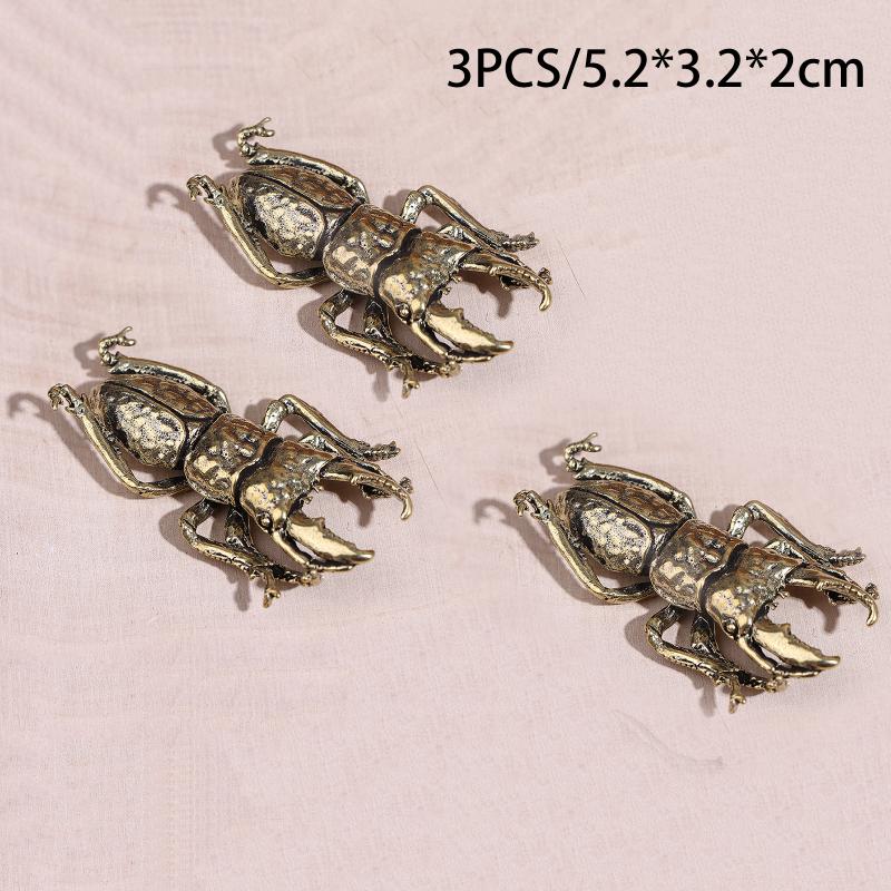 Vintage Brass Beetle Figurine Retro Creative Insect Craft Ornaments Metal Artistic Ornaments Office Home Desktop Decoration