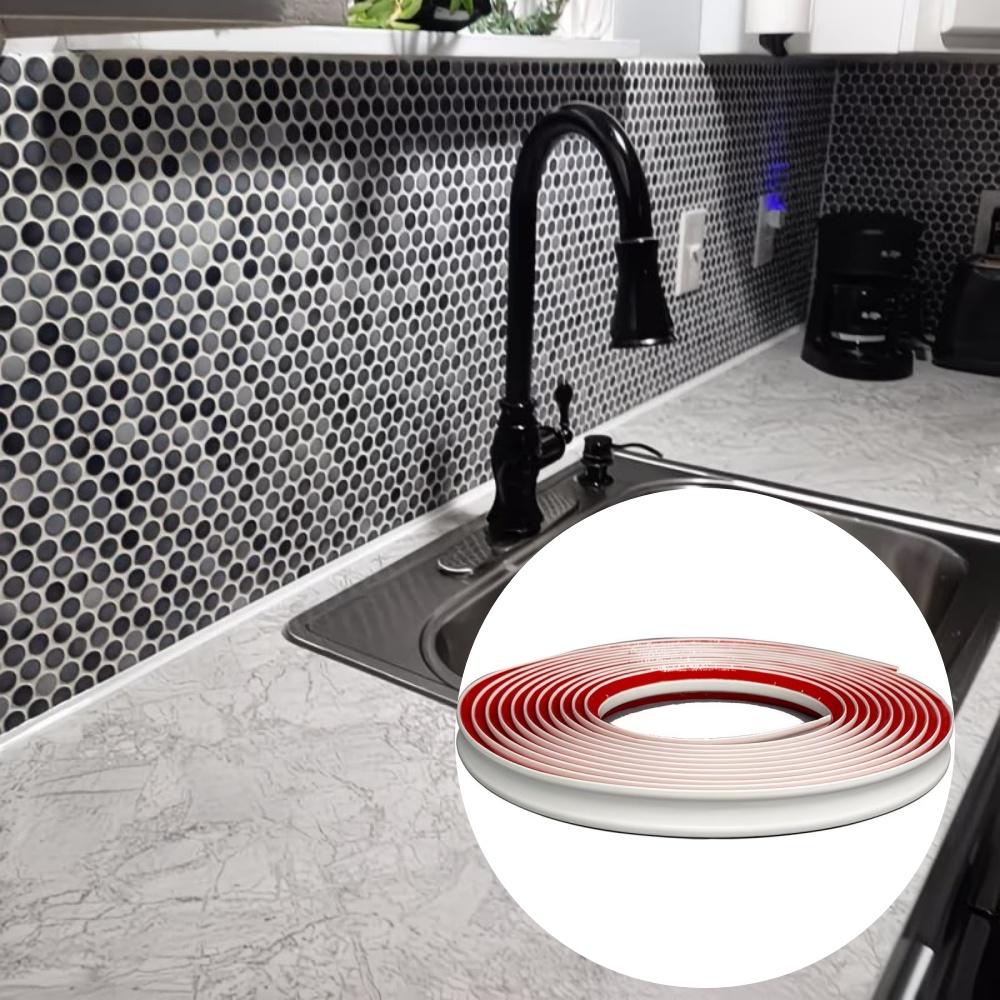 1pc 1/2/3meters White self-adhesive decorative strip, flexible corner decorative strip, suitable for walls, floors