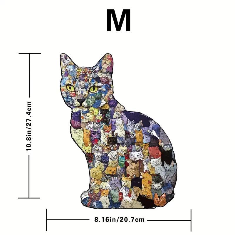 Wooden Alien Irregular Animal Puzzle Scientific Puzzle Adult Children Hand-Eye Coordination Development Intelligence