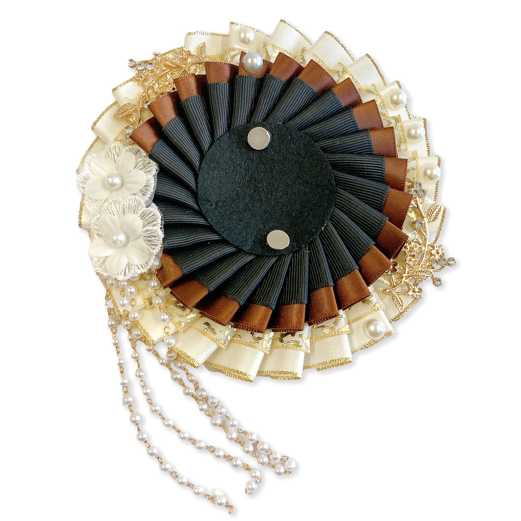 Princess Cocotte Rosette Prince Badge with White Ita-Rosette Magnet, [Used] белый