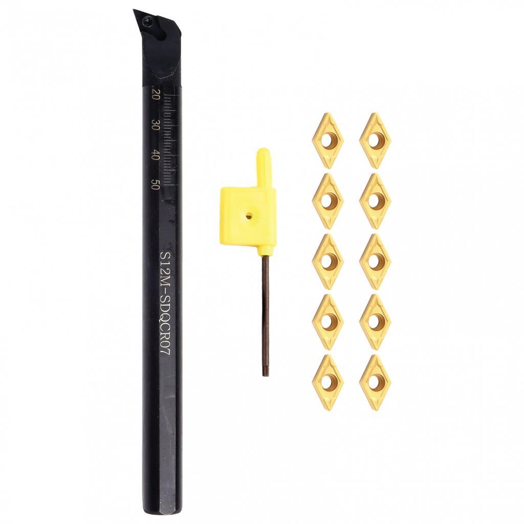 Robuster S12M SDQCR07 Drehbank-Ausdrehstahl-Drehwerkzeughalter für Glattdrehen