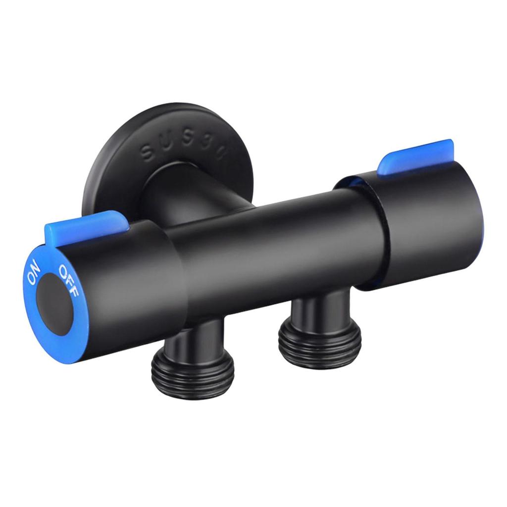 Dual Outlet Toilet Bidet Sprayer Shut Off Valve Angle Hose High Pressure Diverter for Washing