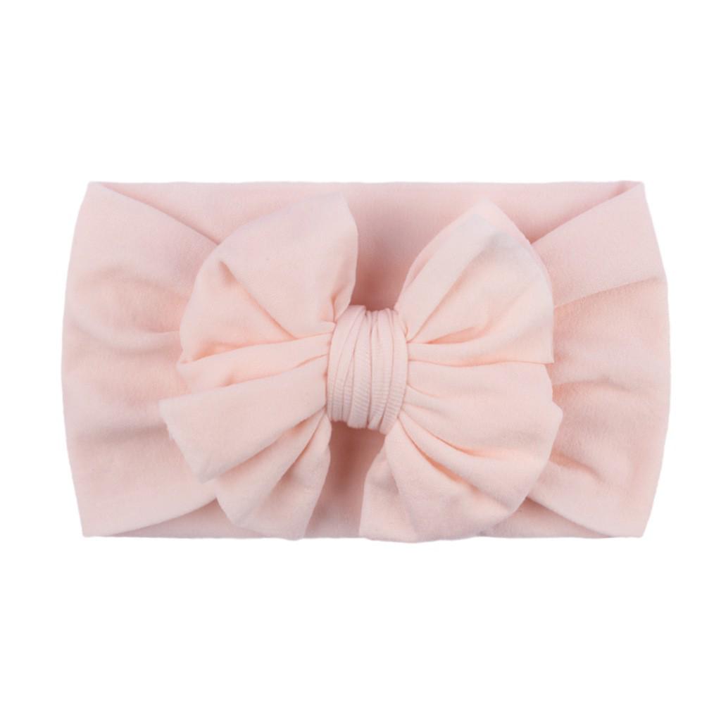 23-Color Baby Nylon Bow Headbands - Double Layer Fashion Headdress