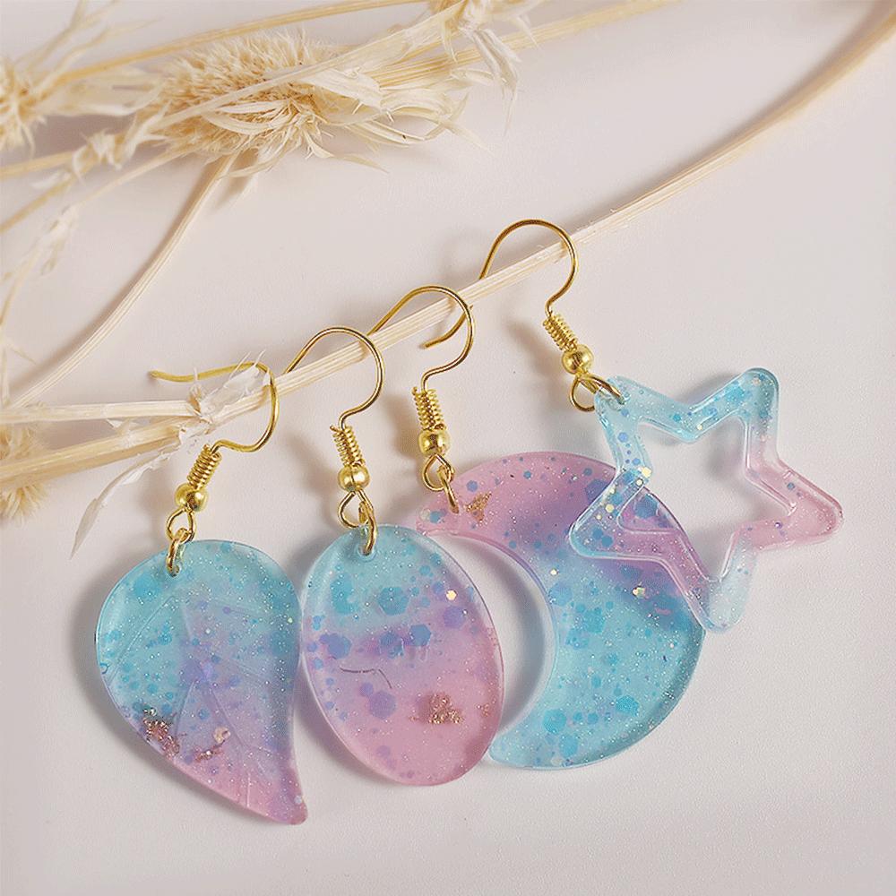 1Pcs Earring Pendants Epoxy Resin Silicone Mold Mixed Style Jewelry Making Casting Molds for DIY Keychain Earring Pendant Mould
