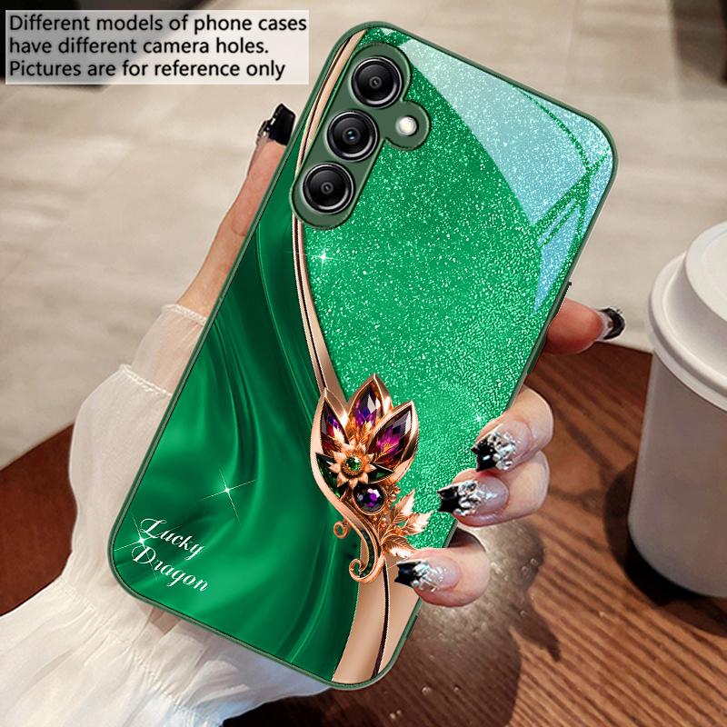 

Colorful gemstone pattern For Samsung A 73 72 71 70 56 55 54 53 52 51 50 42 35 34 33 32 31 26 25 24 23 22 30 20 glass phone case Galaxy A73 5G