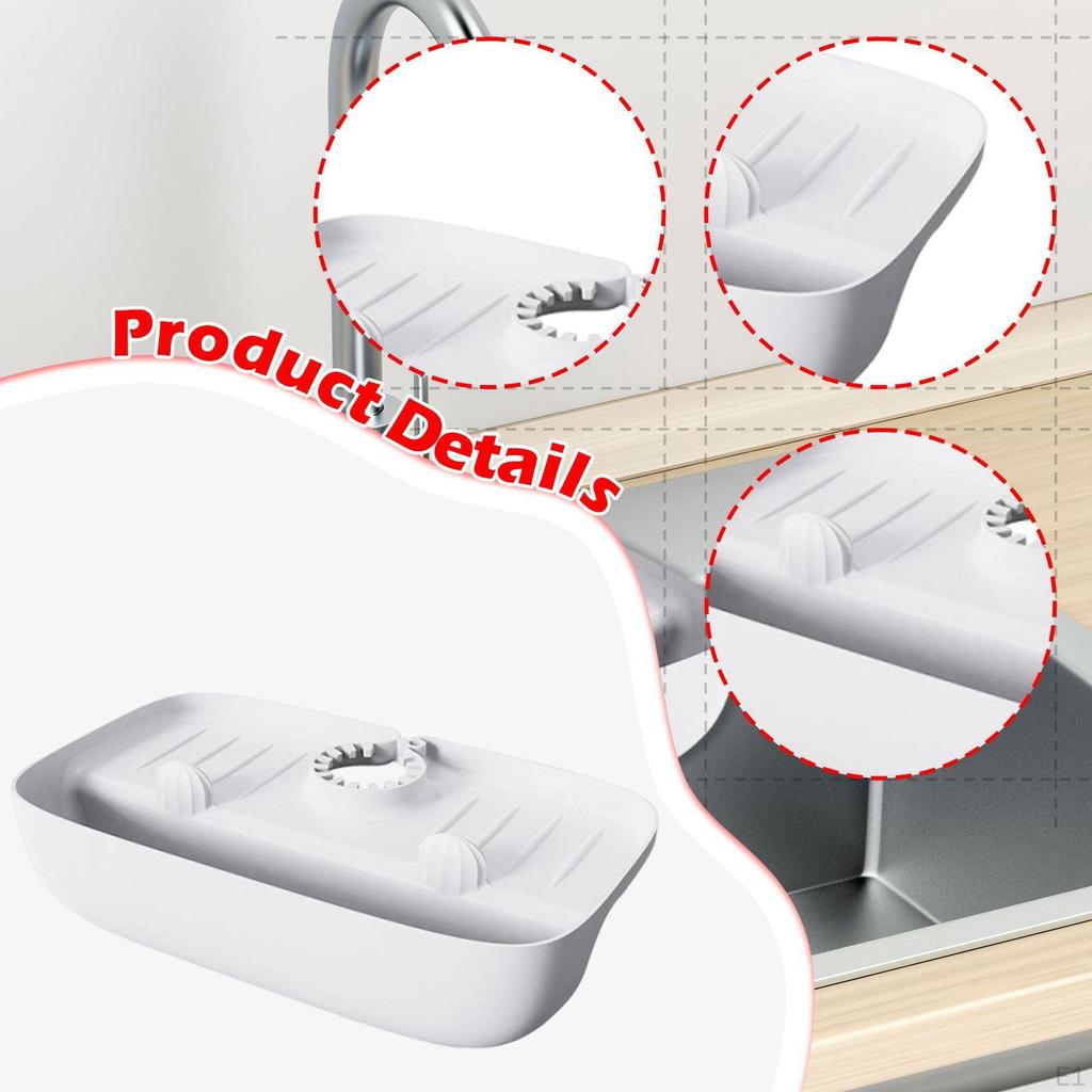 Faucet Mat for Kitchen Sink Handle Catcher Tray Easy Install Bathroom Accessories Storage