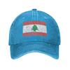 Lebanon Flag Baseball Cap Vintage Distressed Washed Snapback Hat for Unisex Women Outdoor Summer Adjustable Fit Caps Hat