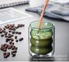 Double Wall Glass Cup Colored Spiral Milk Creative Drinkware Home Coffee Office Juice Coffee Teacup Drinking Water SMugs for Daily Use