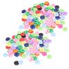 200pcs Circle Shape DIY Craft Buttons Mix Color Clothing Accessories  For DIY Projects
