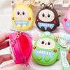 Labubu Keychain Toy Bag, Silicone Doll, Cute Cartoon Coin Purse