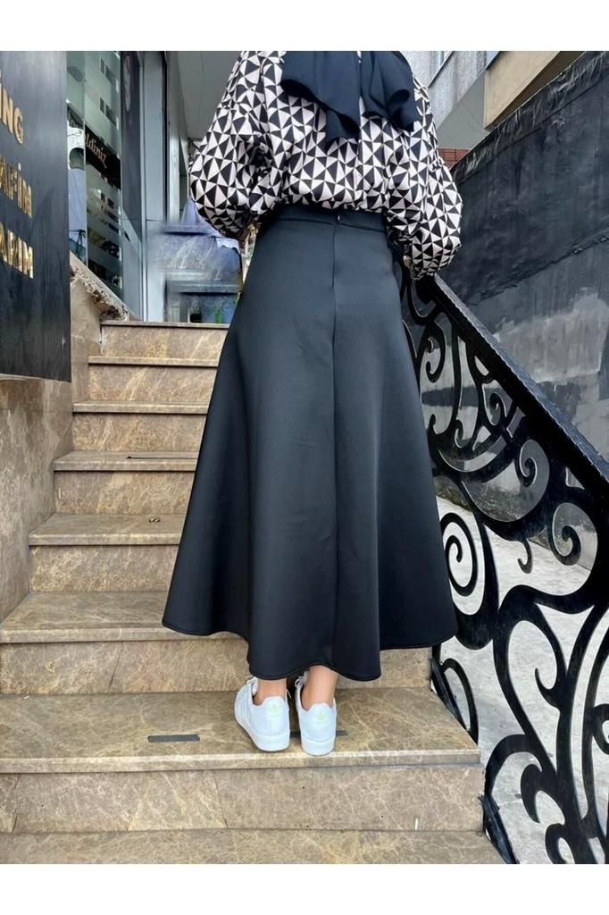 Women's Style Big Size Skirt Large Size Puff Scuba Skirt